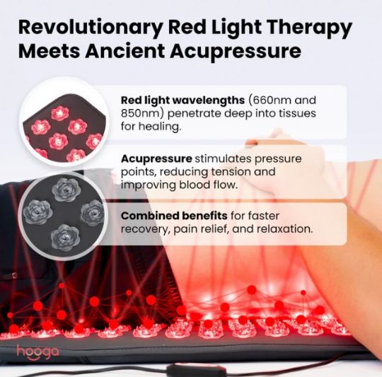 Red light and acupressure therapy combination!