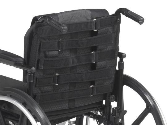 Adjustable tension backrest with secure straps for personalized support.