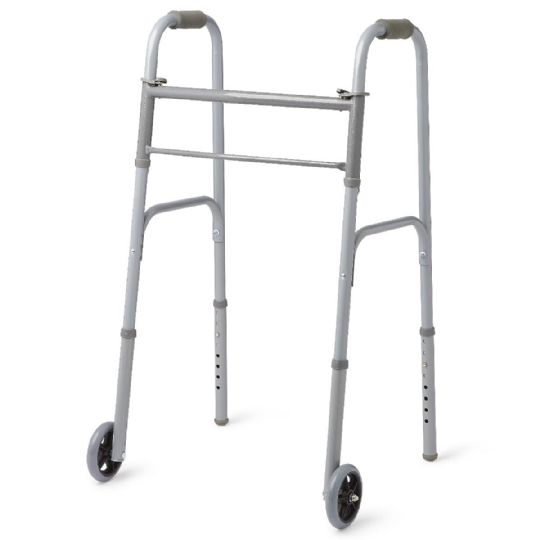 Adult Basic Two-Button Walker with 5 inch wheels, Quantity of 4