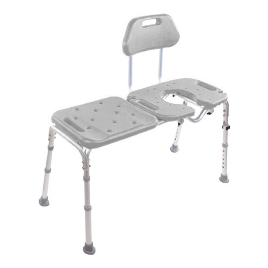 GRAY - All-Access Adjustable Bath Transfer Bench by Platinum Health