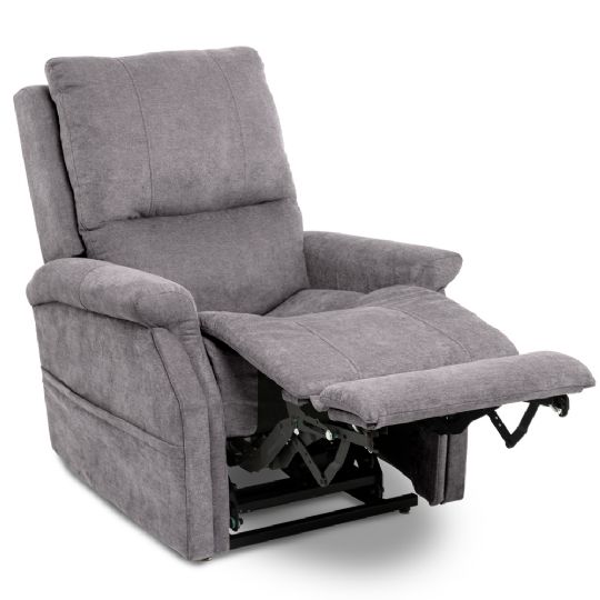 The chair's headrest, lumbar region, footrest, and backrest are all independently adjustable