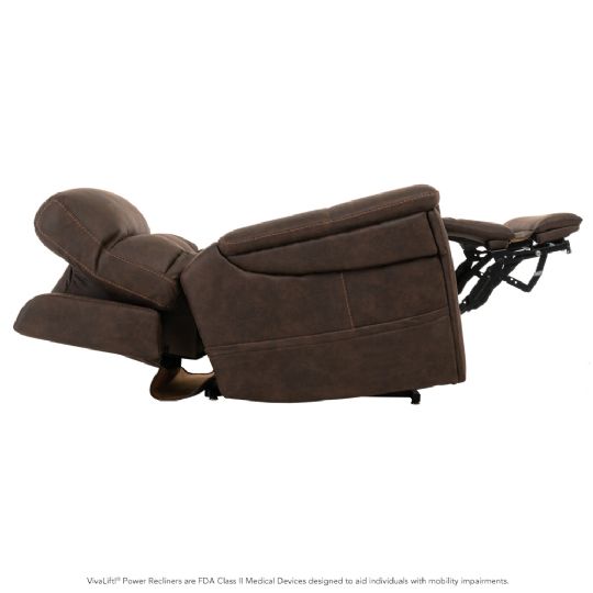 Infinite positioning allows backrest and foot rest to move independently of each other
