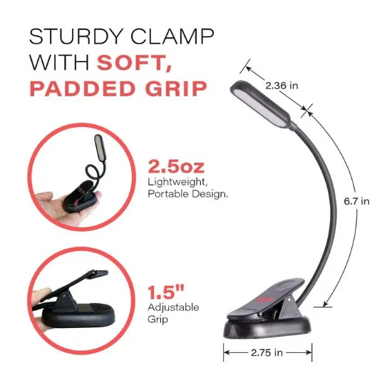 Flexilight Reading Light | 2 in 1 Bookmark Book Light | LED Clip On