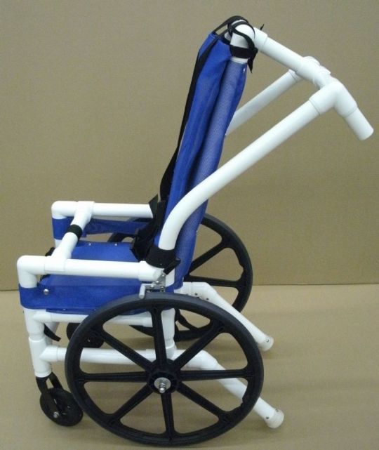 The back of the AquaTrek Pool Wheelchair may be reclined on certain models.