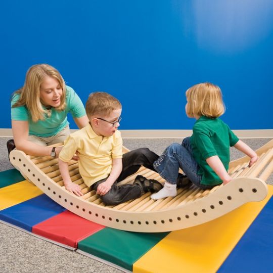 Accommodates multiple children at once and encourages socialization. 