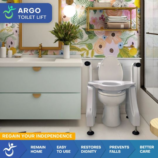 ArGo Toilet Lift - As it would look in the bathroom