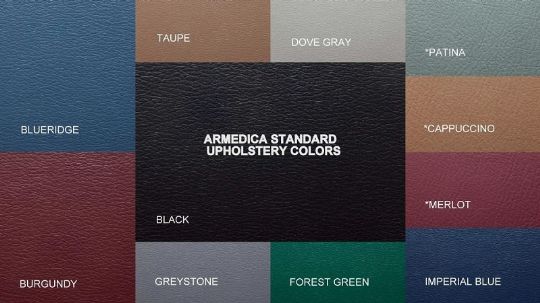 Armedica standard upholster colors