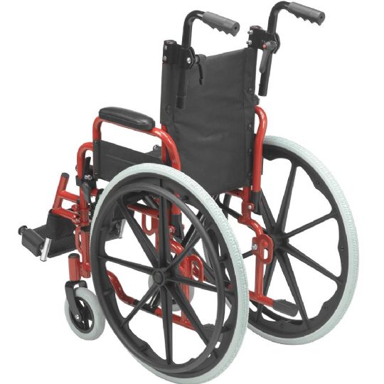 Wallaby Pediatric Folding Wheelchair - Back view of the wheelchair