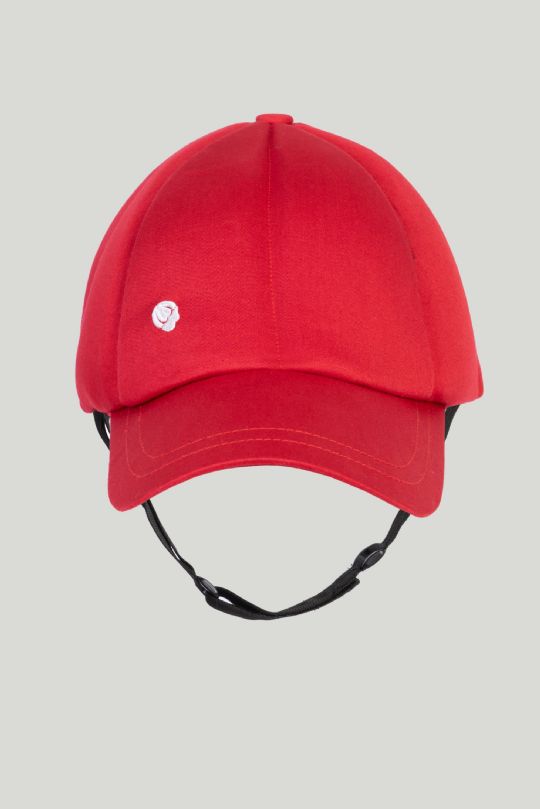 Ribcap Protective Baseball Cap in Red - Front View
