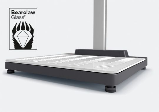 The platform is made from break-resistant Bearclaw Glass.