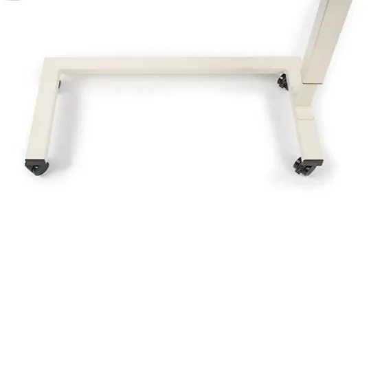 Height Adjustable Overbed Table with Wheels and HeavyDuty Steel Frame