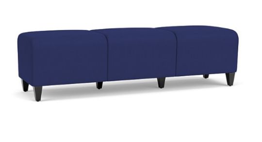 Black Wooden Legs with Cobalt Upholstery