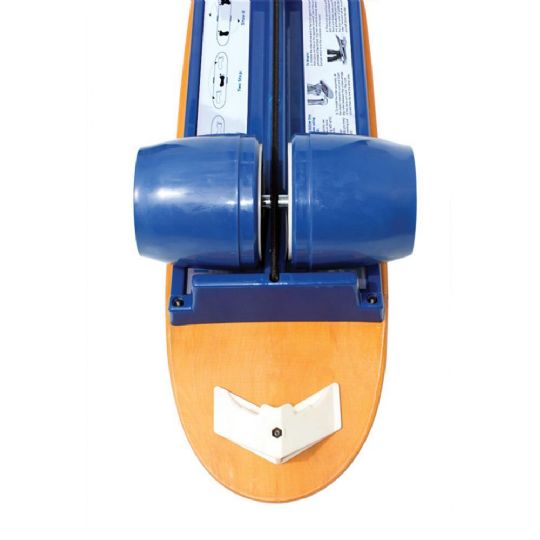The unique double ball bearing and tapered design of the roller allows for not only end-to-end movement, but also allows for heel-to-toe rocking and rotation for increased difficulty