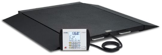 Detecto 6856 Bariatric Medical Scale with Handrail 1,000 lb x 0.2 lb, BMI,  RS232