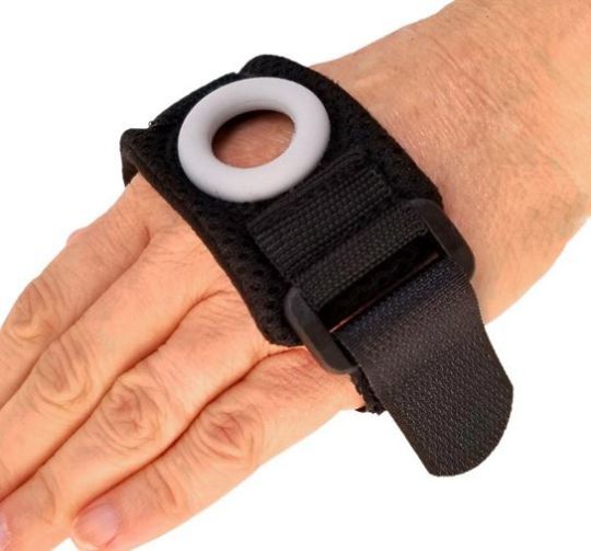 One Bullseye Brace Wrist Band can be used for the right or left wrist interchangably