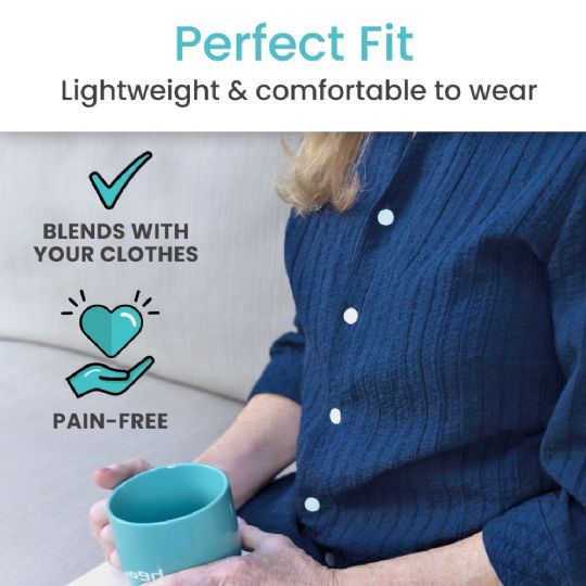 Lightweight button helper blends seamlessly and ensures a comfortable fit