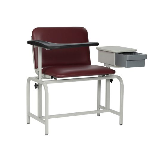 Winco Extra Large Padded Bariatric Blood Drawing Chair with Storage