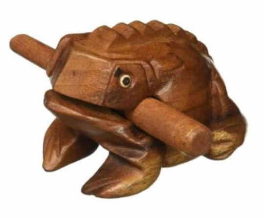 Wooden frog included