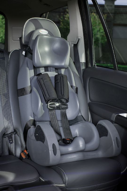 Car Seat shown here in vehicle.