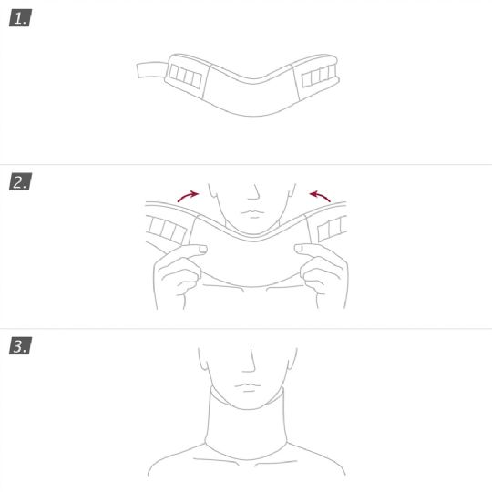 This cervical collar is easy to apply