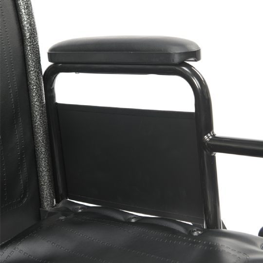 Removable padded armrest on the Chariot II Hemi Wheelchair