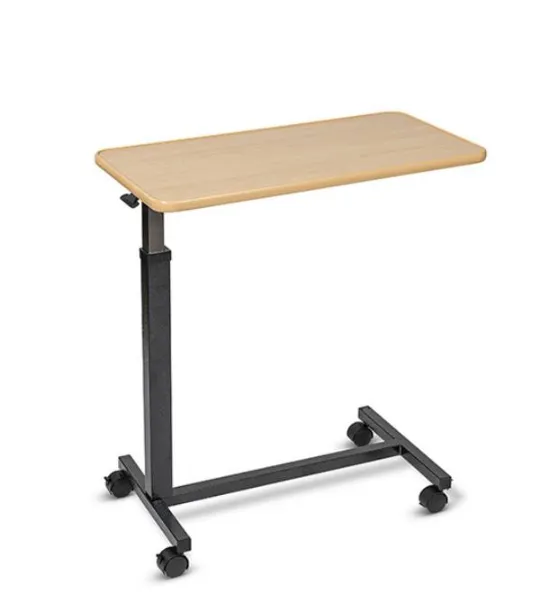 Overbed Table with Wheels, HBase, and Wood Top by Medacure