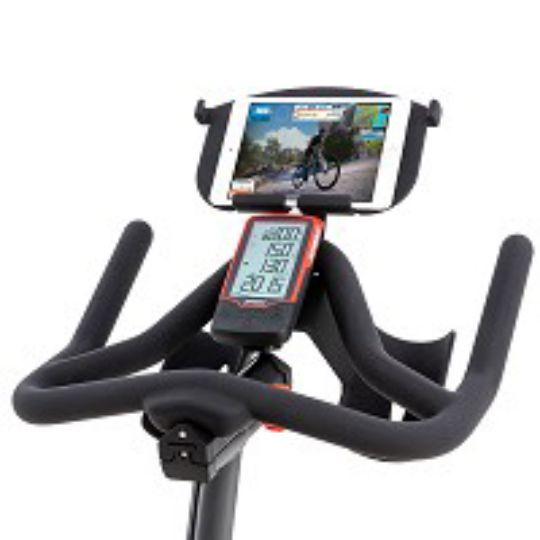 CIC850 Commercial Indoor Exercise Bike by Spirit Fitness view of the optional screen holder