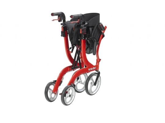 Collapsed Mode for Storage and/or Vehicle Travel of the Nitro Duet Rollator and Transport Chair