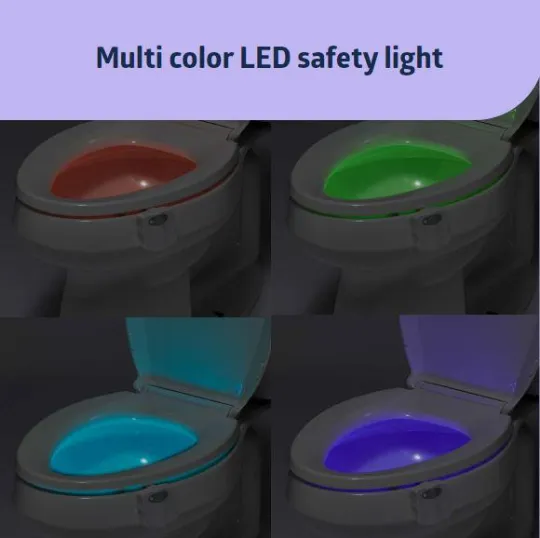 Toilet Seat Raiser and Toilet Bowl Night Light | Sit and Stand ...