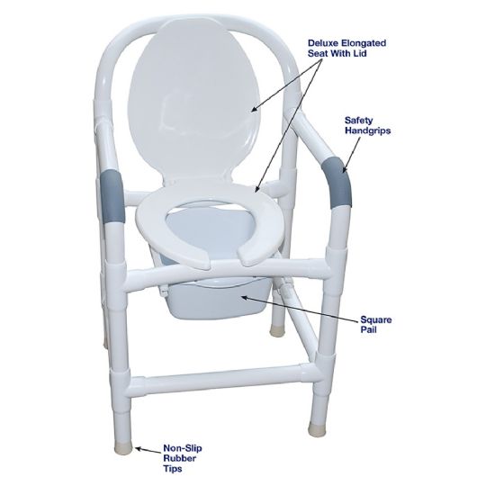 The Bedside Commode Chair has beneficial features