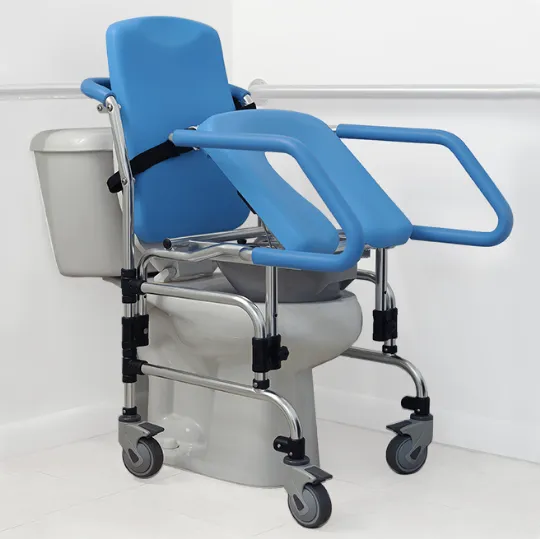 Ergoactives Mobile Commode Chair with Assistive Seat