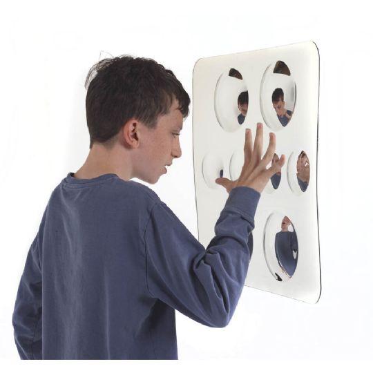 The mirror is made from scratch resistant acrylic