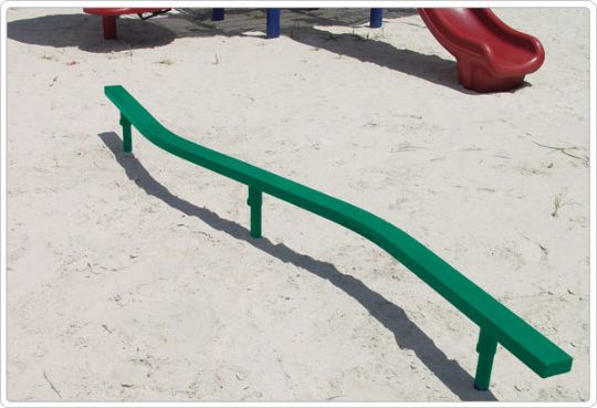 Curved Aluminum Balance Beam available as painted or galvanized. 