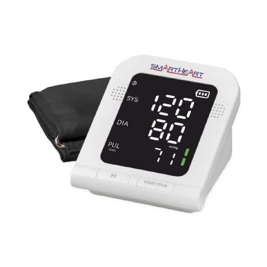 SmartHeart Arm Blood Pressure Monitor with Large Digital Display and Memory Function