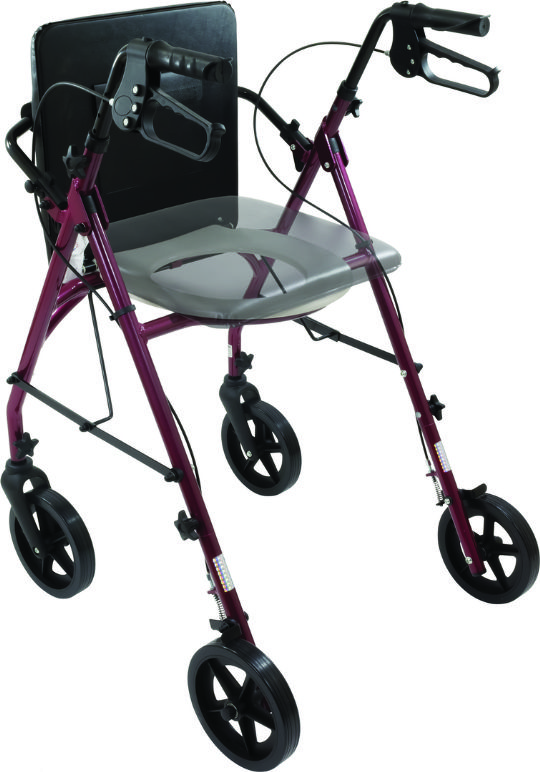 Position rollator over any standard toilet
