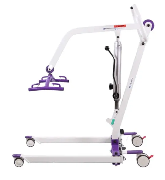 Hydraulic Patient Lift with Fullbody Sling, Double Wheel Casters, and