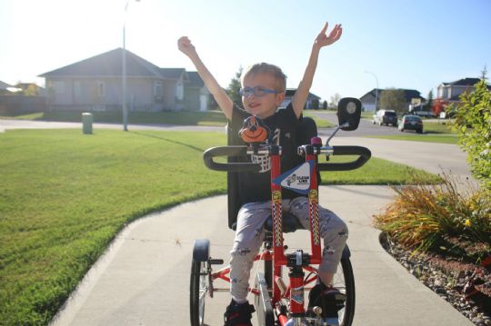 The Freedom Concepts DCP 16 Special Needs Tricycle can be rode outdoors and indoors. 