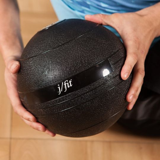 A textured outer layer make the ball a lot easier to handle.  