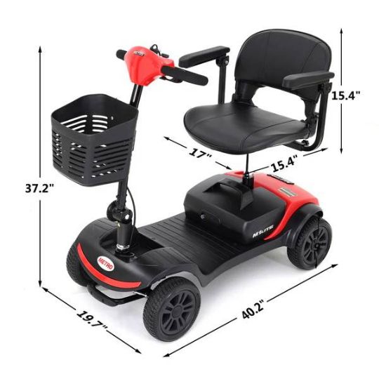 M1 Lite Mobility Scooter - Dimensions 