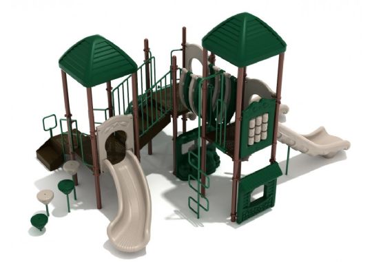 Ditch Plains Large Playground System - Neutral Colors Back View