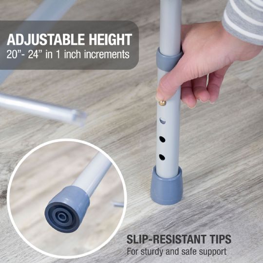 Slip-resistant tips for sturdy and safe support