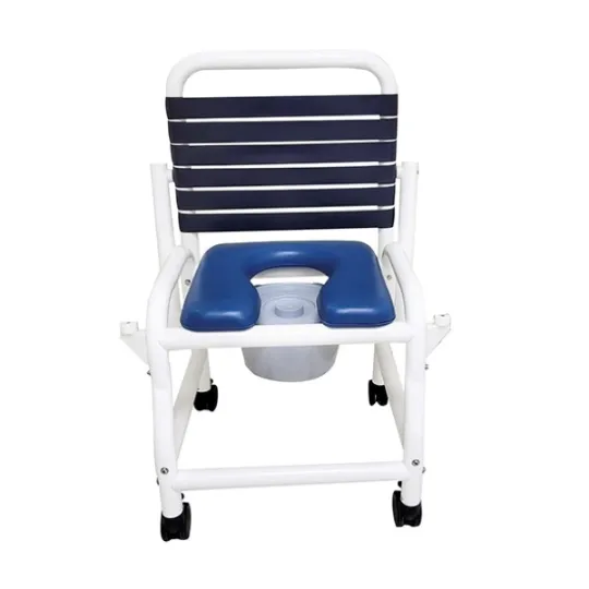 Mobile Shower Commode Chairs with Double Drop Arms and Infection