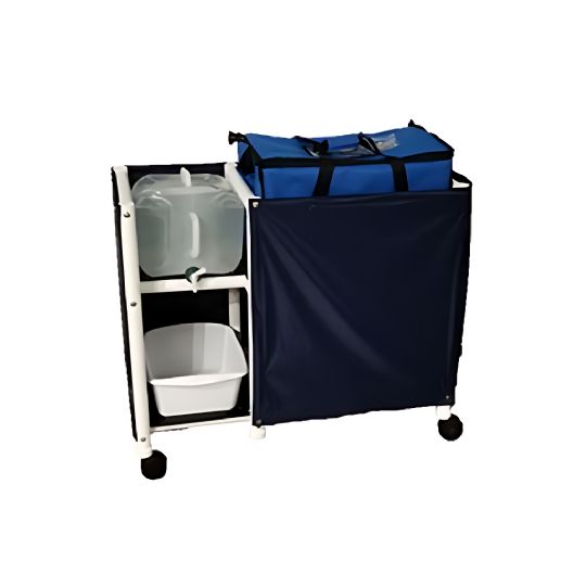 Deluxe New Era Patented Hydration Cart with Collapsible Ice Chest and Collapsible 5 Gallon Water Jug, Ice Scoop and Scoop Bag, Nylon Skirt