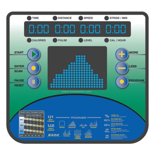 E400 Elliptical Trainer Display 