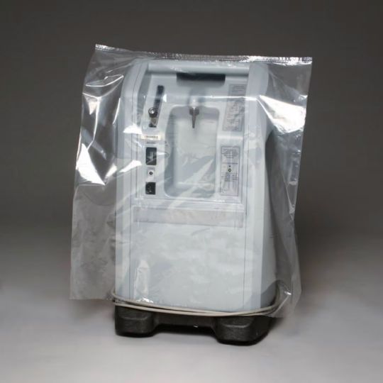 Equipment or concentrators cover bags with clear or tinted