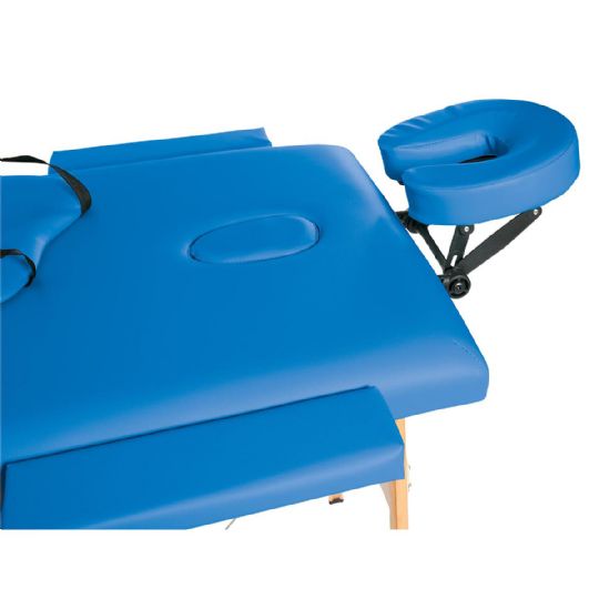 Features a foldout headrest and a in-table headrest.