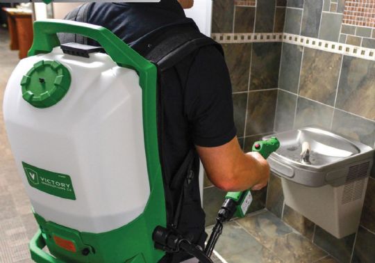 Victory Electrostatic Sprayer Professional Backpack in Use