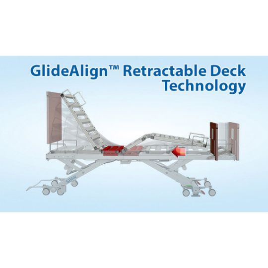GlideAlign retractable deck allows for less turning, reducing the risk of caregiver injury