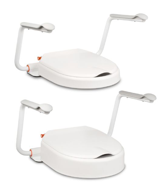 6cm (Top) and 10cm (Bottom) Hi-Loo Fixed Raised Toilet Seats