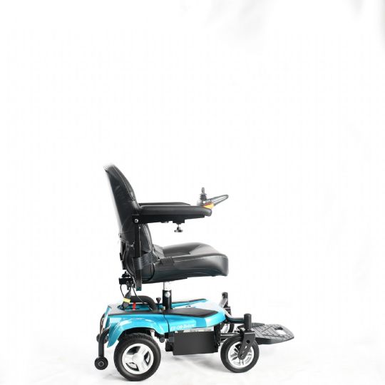 Side View of the EZ-GO. Shown in the color turquoise. 